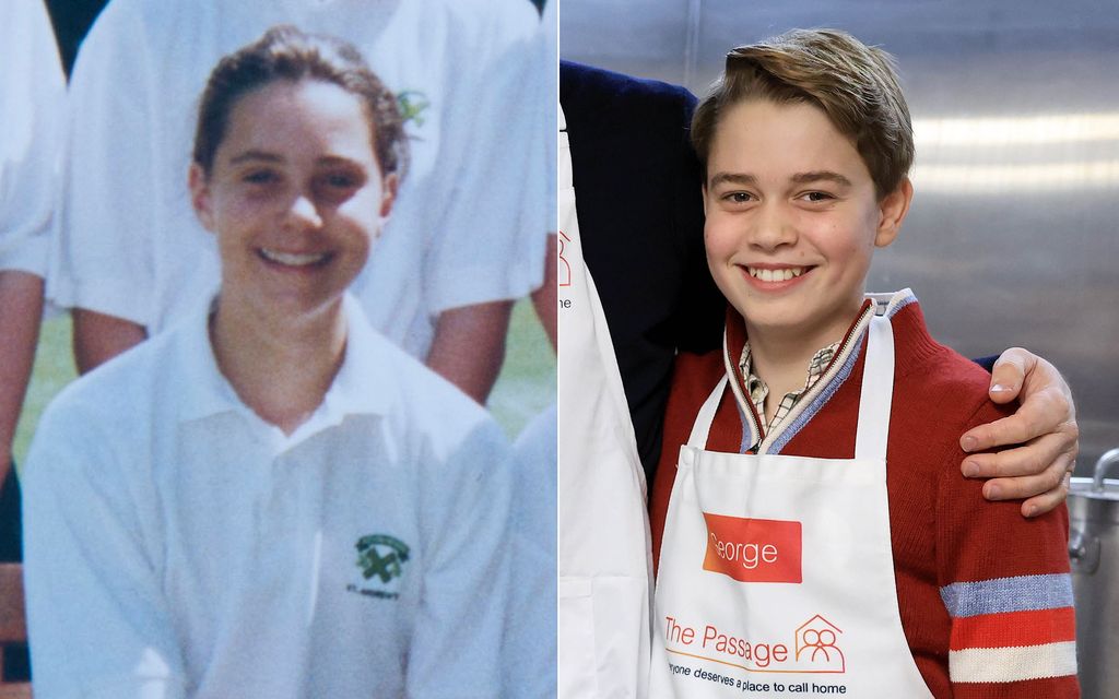 George is the image of his mother Kate at around a similar age