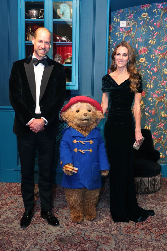 Catherine, Princess of Wales and Prince William with Paddington Bear